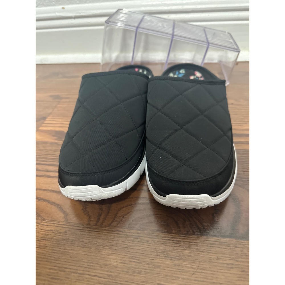 Vera Bradley Quilted Black Mule Clogs Comfort Slides Women's Shoes - Picture 2 of 10